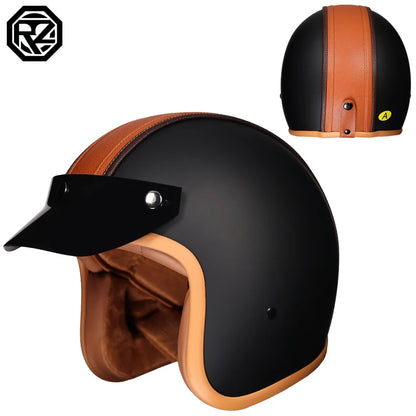 ORZ-508  motorcycle helmet, men's and women's retro cruise half helmet, pedal 3/4 helmet, all season universal
