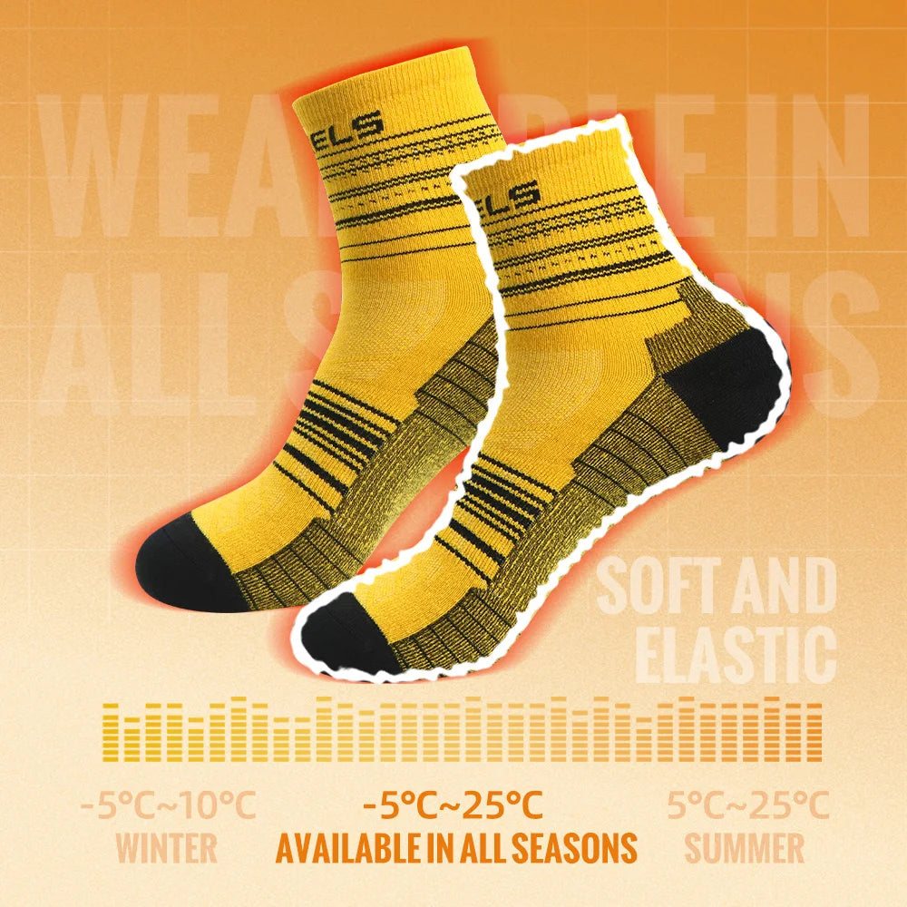 WRELS 1/3Pairs Merino Wool Socks Warm Thick Cushion Wool Socks Running Moisture Wicking Sports Socks Merino Wool Hiking Socks