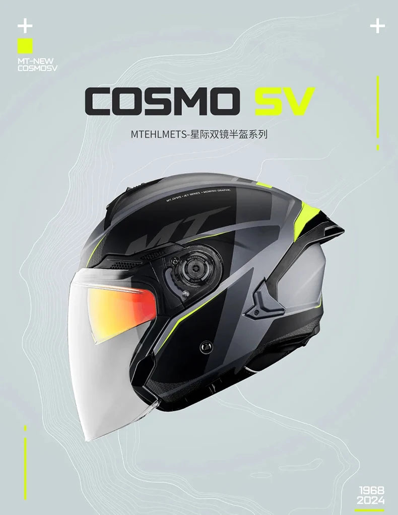 Spain MT Motorcycle Helmet ECE DOT Certification Half Helmet Men Capacete Cascos Para Moto 3/4 Open Face Casco Electric Motobike