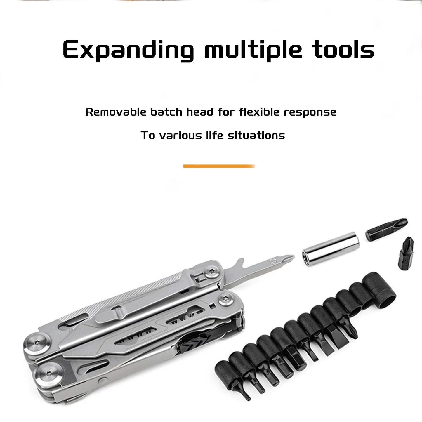 Outdoor Camping Multi Tools Folding Survival Gear Plier Knife Wire Stripper Outdoor Mini Portable Hand Tools Knife, Scissors