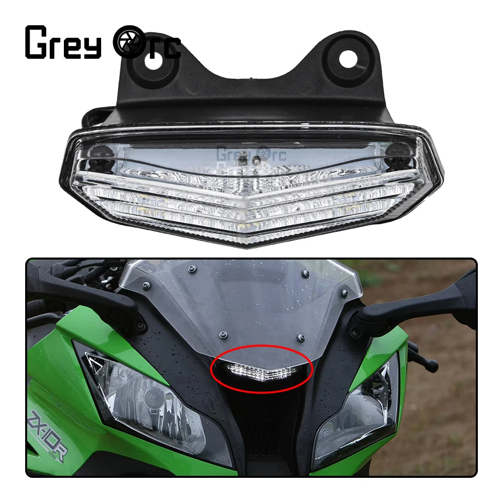 Motorcycle Accessories LED Front Center Marker Pilot Headlight For KAWASAKI NINJA ZX-10R ZX10R 2011-2015 2014 Headlamp Fog Lamp