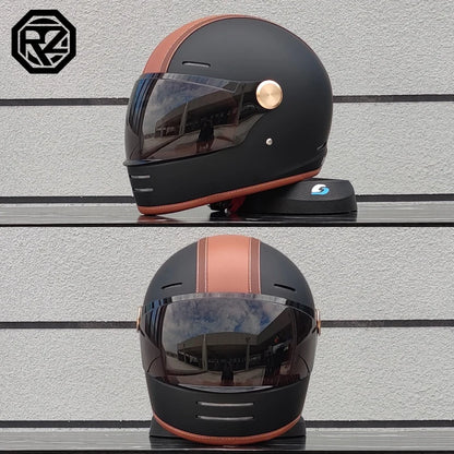 ORZ motorcycle helmet retro cruise full helmet personalized ghost knight helmet ABS material
