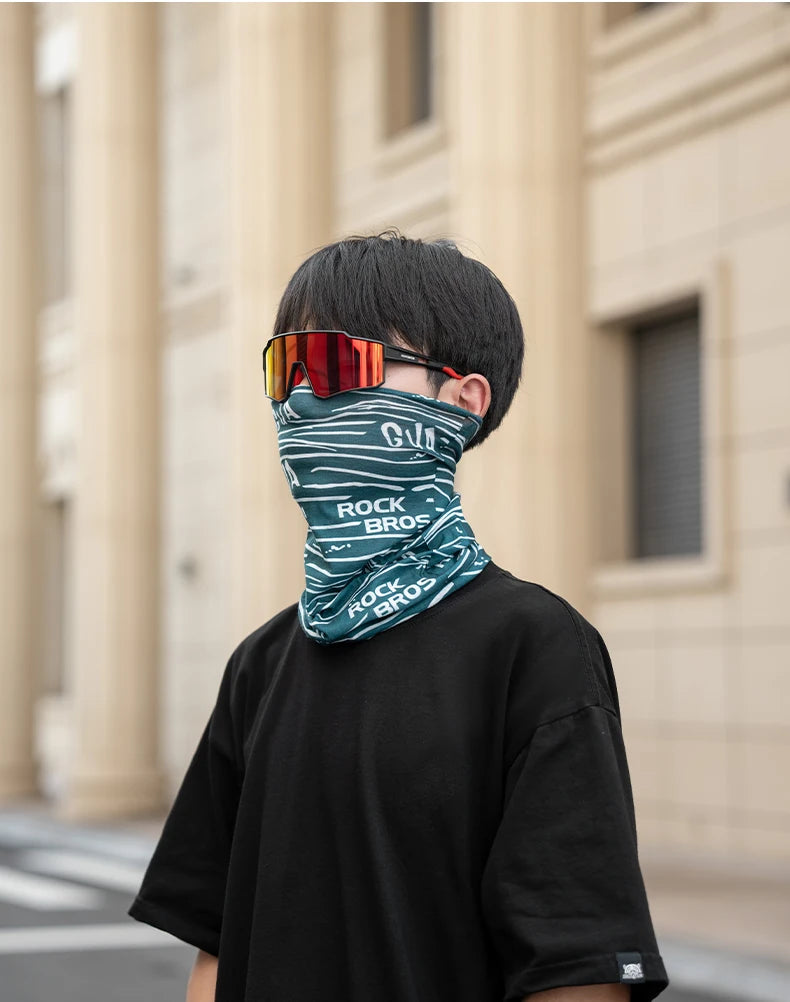 ROCKBROS Cycling Face Mask Sun Protection Hooded Scarfs Summter Breathable Bike Headband Motorcycle MTB Road Bicycle Headscarf