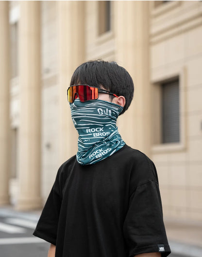 ROCKBROS Cycling Face Mask Sun Protection Hooded Scarfs Summter Breathable Bike Headband Motorcycle MTB Road Bicycle Headscarf