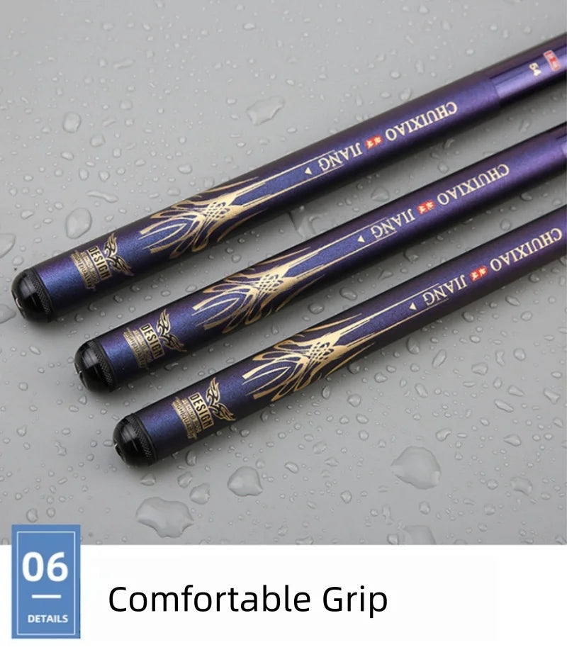 2.1-6.3-meter Lightweight Hard Tuned Carbon Fiber Fishing Rod Strength Fishing Rod Outdoor Fishing Equipment Travel Equipment