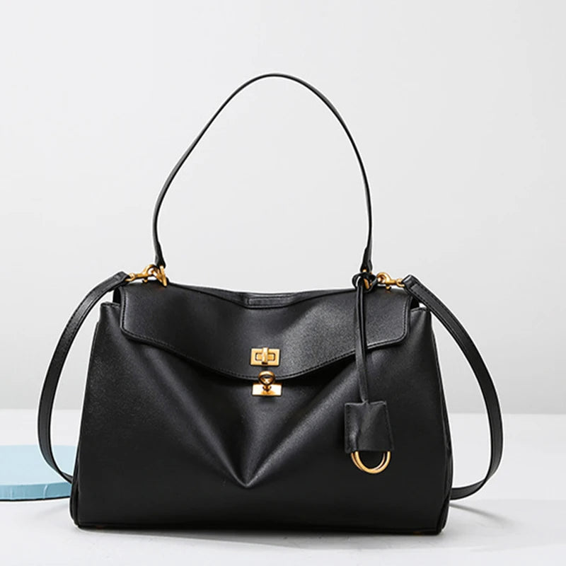 Elegant Suede Tote Bag Luxury Leather Large Capacity Shoulder Bag Minimalist Fashion Commute Handbag Soft Casual Shopping Bag