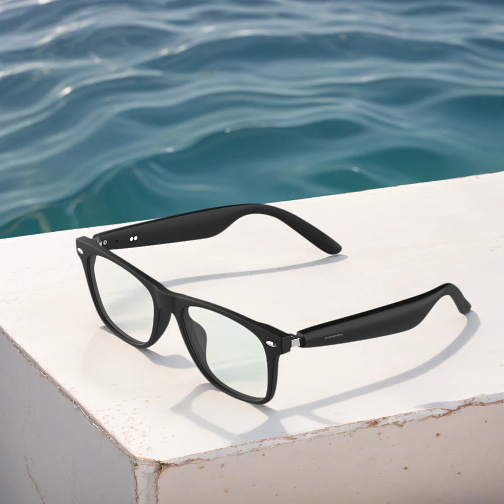 AI Intelligent Translation Glasses Smart Glasses Bluetooth-Compatible Wireless Headset Sunglasses Earphone Glasses for Men Women