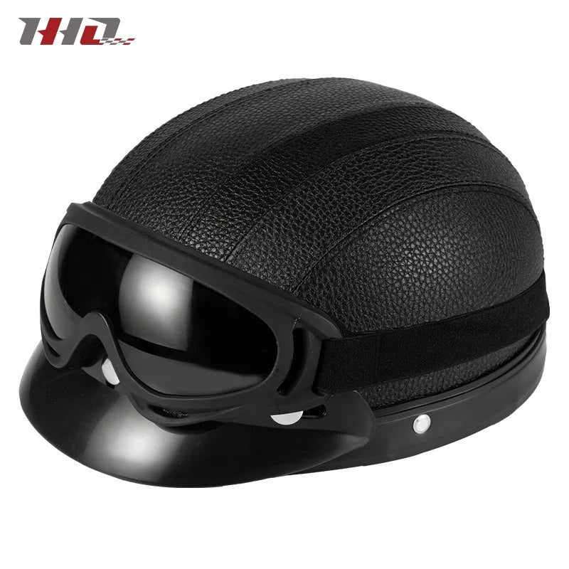 New style safety helmet motorcycle headgear all seasons universal for men and women, warm in autumn and winter,retro half helmet