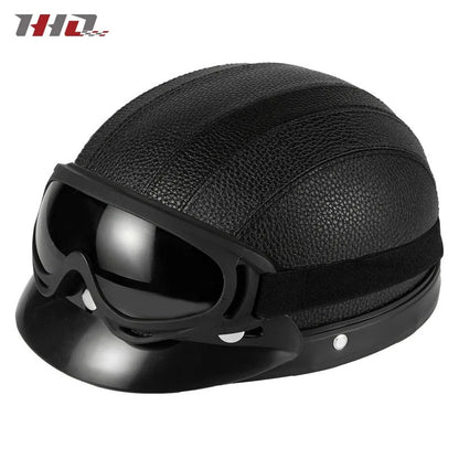 New style safety helmet motorcycle headgear all seasons universal for men and women, warm in autumn and winter,retro half helmet