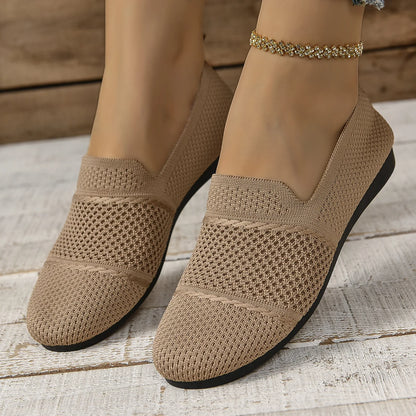 New Summer Mesh Square Toe Breathable Women Shoes Fashion Hollow Out Casual Flat Shoes for Women Large Size Zapatos De Mujer