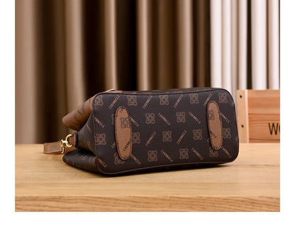 Luxury Brand Designer Women'S Handbag Leather Printed Shoulder Bag Large Capacity Classic Retro Crossbody Bag Commuting Tote Bag