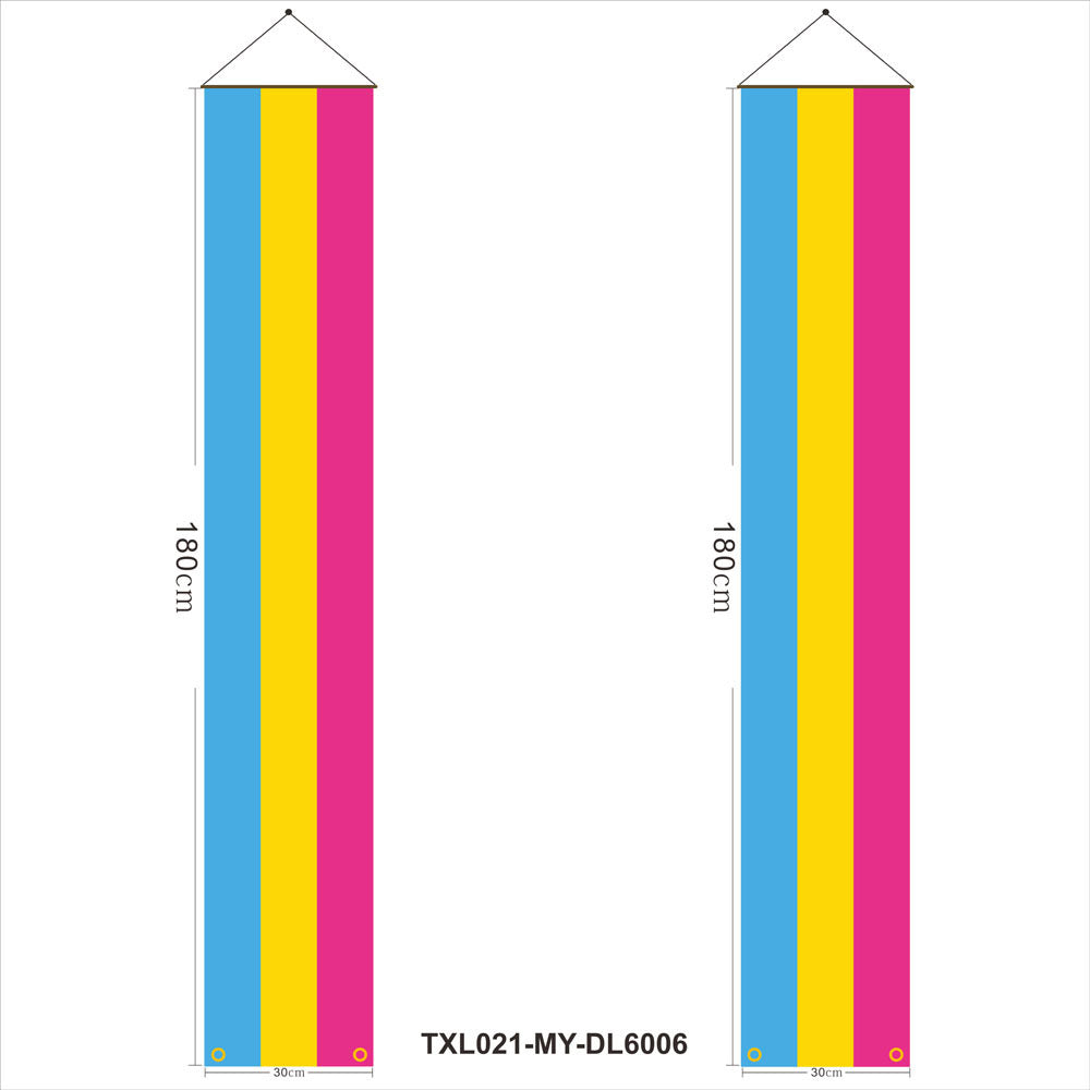 180cm Rainbow Flag Couplets LGBTQ Gay Pride Porch Hangings Outdoor Decorations Flags Lesbian Wedding Decor Banner