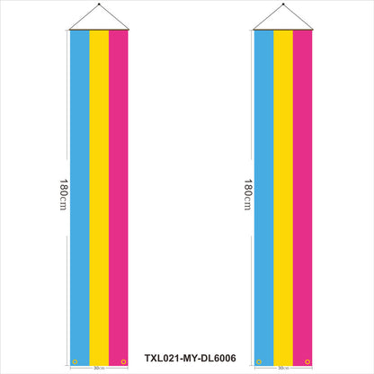180cm Rainbow Flag Couplets LGBTQ Gay Pride Porch Hangings Outdoor Decorations Flags Lesbian Wedding Decor Banner