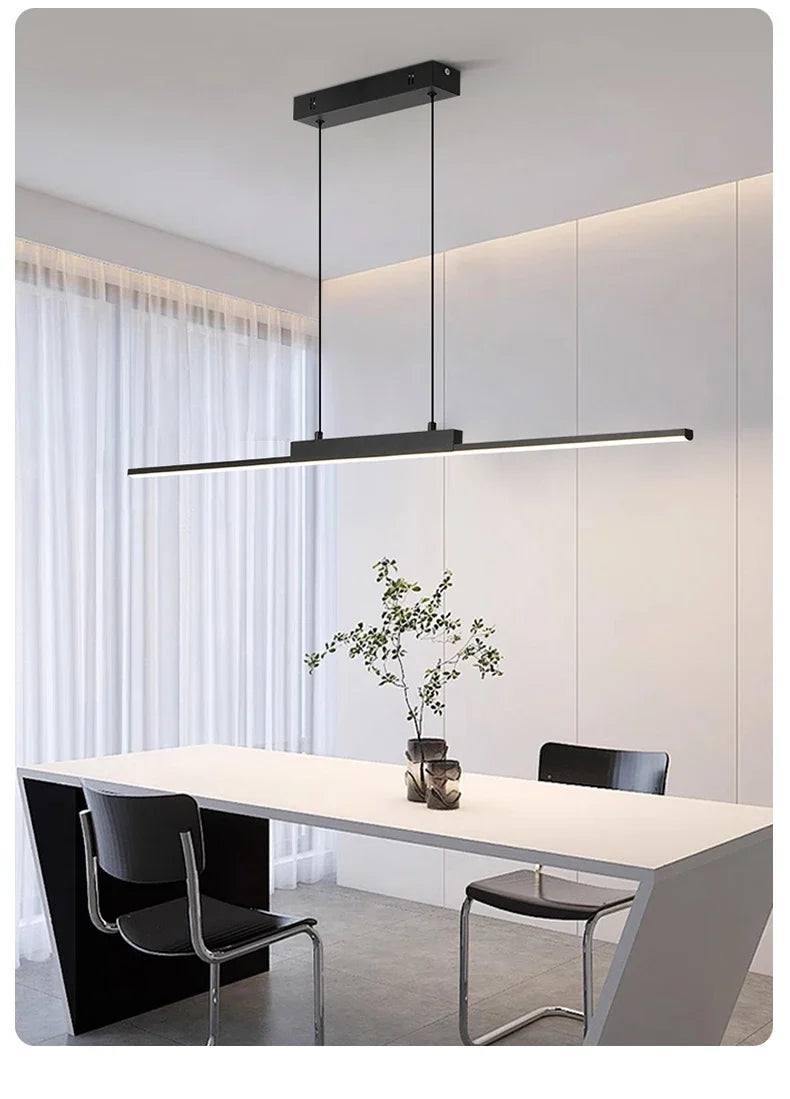 Modern LED Pendant Light 80/100CM For Living Room Kitchen Restaurant Dining Table Bar Indoor Decorative Lighting Hanging Lights