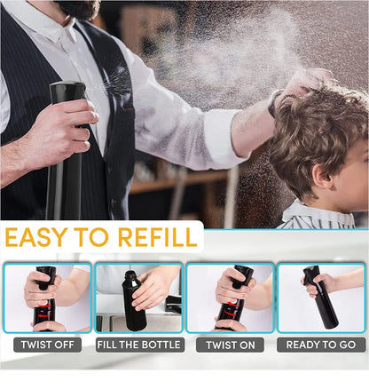 200ml Hairdressing Spray Bottle Barber Hair High Pressure Water Can Salon Refill Bottle Beauty Atomizer Container