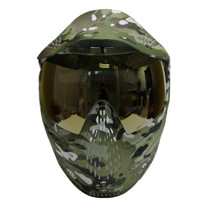 GREAT II Lotus Camo Tactical PAINTBALL MASK with Visor Airsoft Mask with DYE I4 Thermal Lens