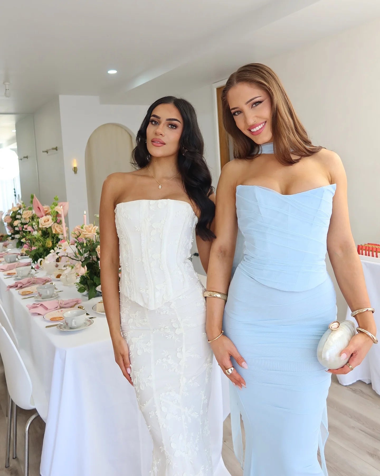 Mingmingxi Summer Sleeveless 2 Piece Sets Womens Outfits Elegant Formal Events Wedding Guest Dresses Sexy Cropped Top and Skirt