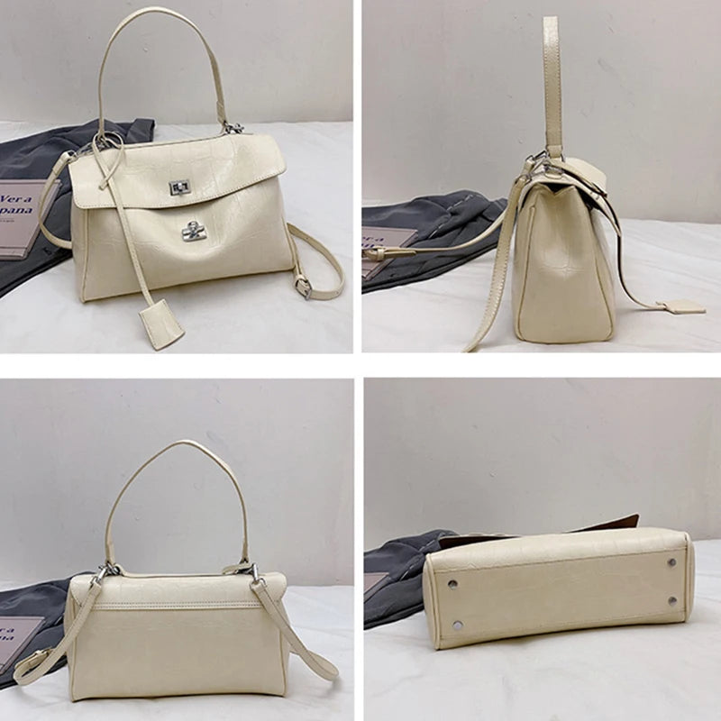 Luxury Brand Women Messenger Bags Soft Leather Brown Suede Hand Held Totes Gold Buckle Women Shoulder Bags Lady Trend Satchel