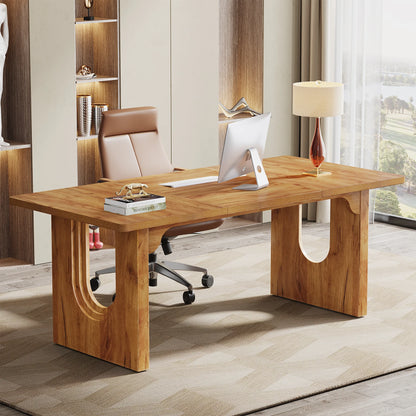 Tribesigns Executive Desk, 70.9" Large Office Computer Desk, Conference Table Meeting Room Table, Workstation Business Furniture