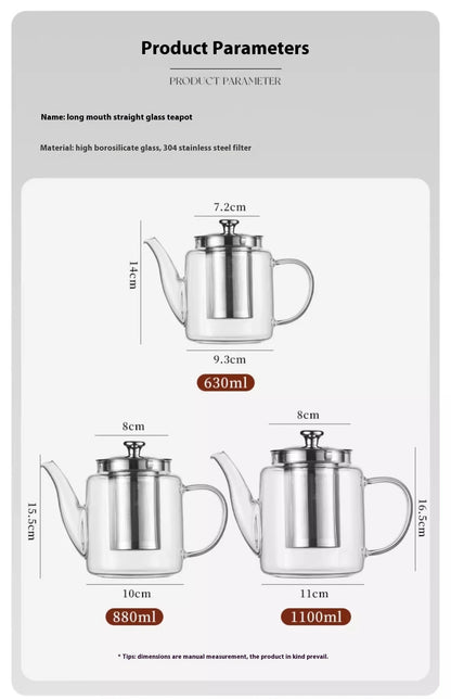 GIANXI Tea Teapot Household Large Capacity Glass Tea Maker Tea Separation Thickened High Temperature Tea Set Single Pot