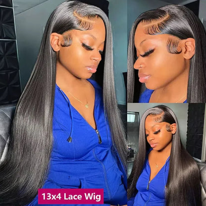 Straight HHair Wigs 13x6 HD Lace Frontal Wigs Brazilian Bone Straight Lace Frontal Human Hair Wigs For Women