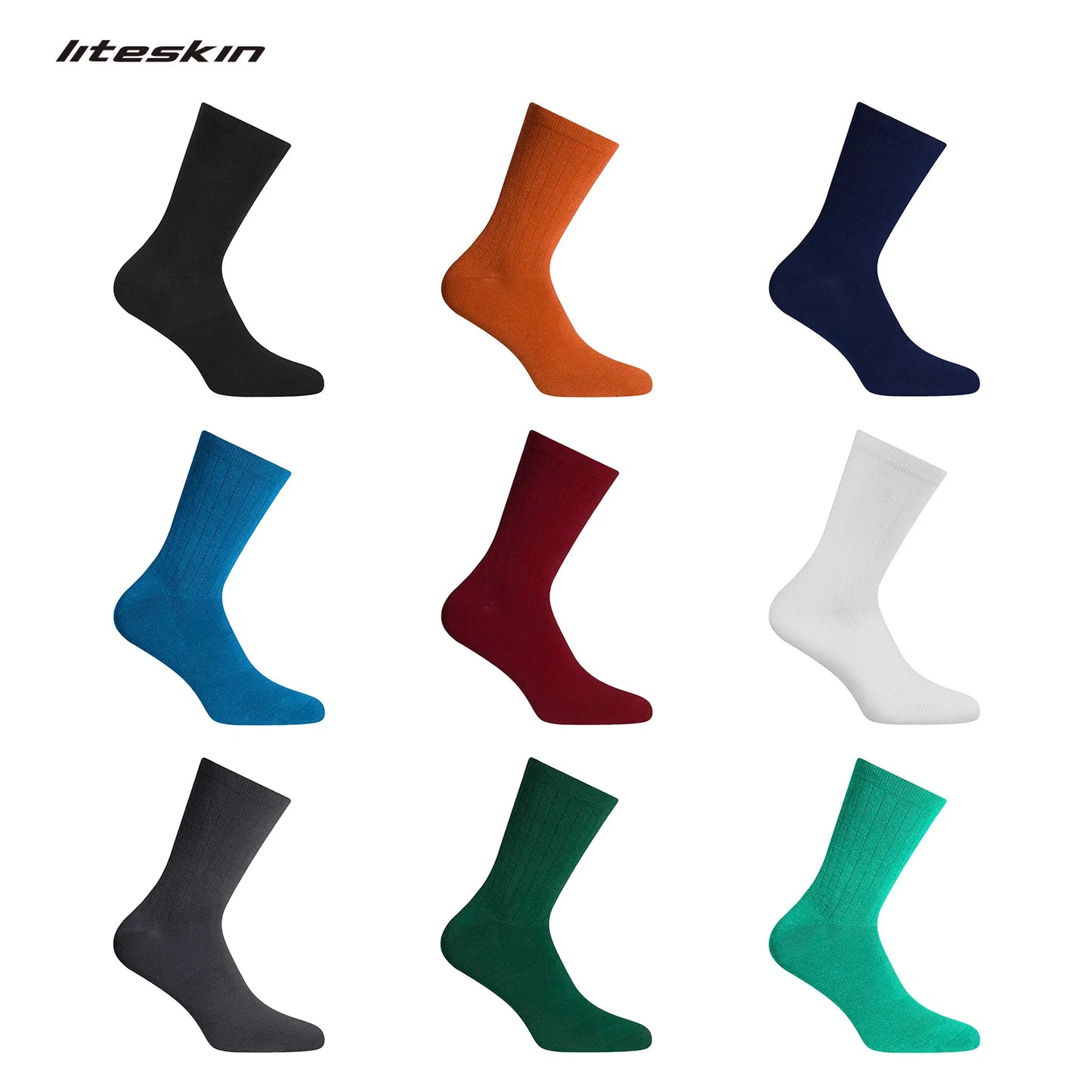 Liteskin Aero Cycling Socks Men Women's Bicycle Road Bike MTB  Race Running Soccer Football Sports Anti-slip Compression Socks