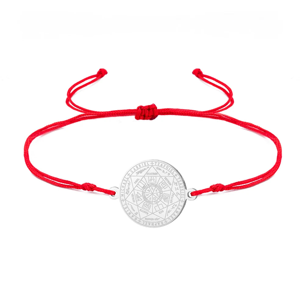 Dawapara Seven Archangels Seal Bracelet Solomon Protection Blessing Amulet Stainless Steel Religious Jewelry