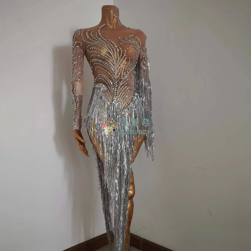 Latin Dance Costume for Adults and Child Customized Senior AB Stones Fringe Dresses Team Latin Professional Performance Clothing