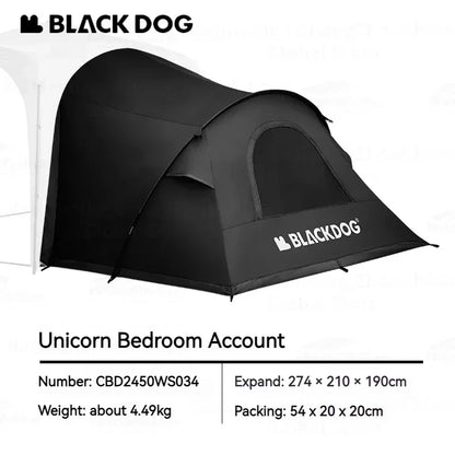 BLACKDOGAutomatic Dome Shelter Tent Self-supporting Quick Open Black Coating Outdoor Camping Canopy Expand Tarp Traveling Family