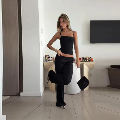 Sexy Solid Knit Women Top Stripe Sleeveless Slash Neck Pleated Female Crop Tops 2026 Spring Summer All-match Lady Knitwear