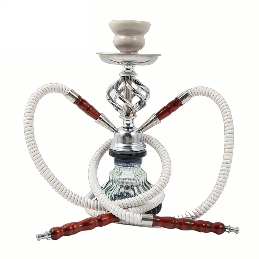 Glass Complete Shisha Hookah Set with Ceramic Bowl Tongs Hookah Hose Shisha Nargile Sheesha Narguile Chicha Water Pipe Hookah