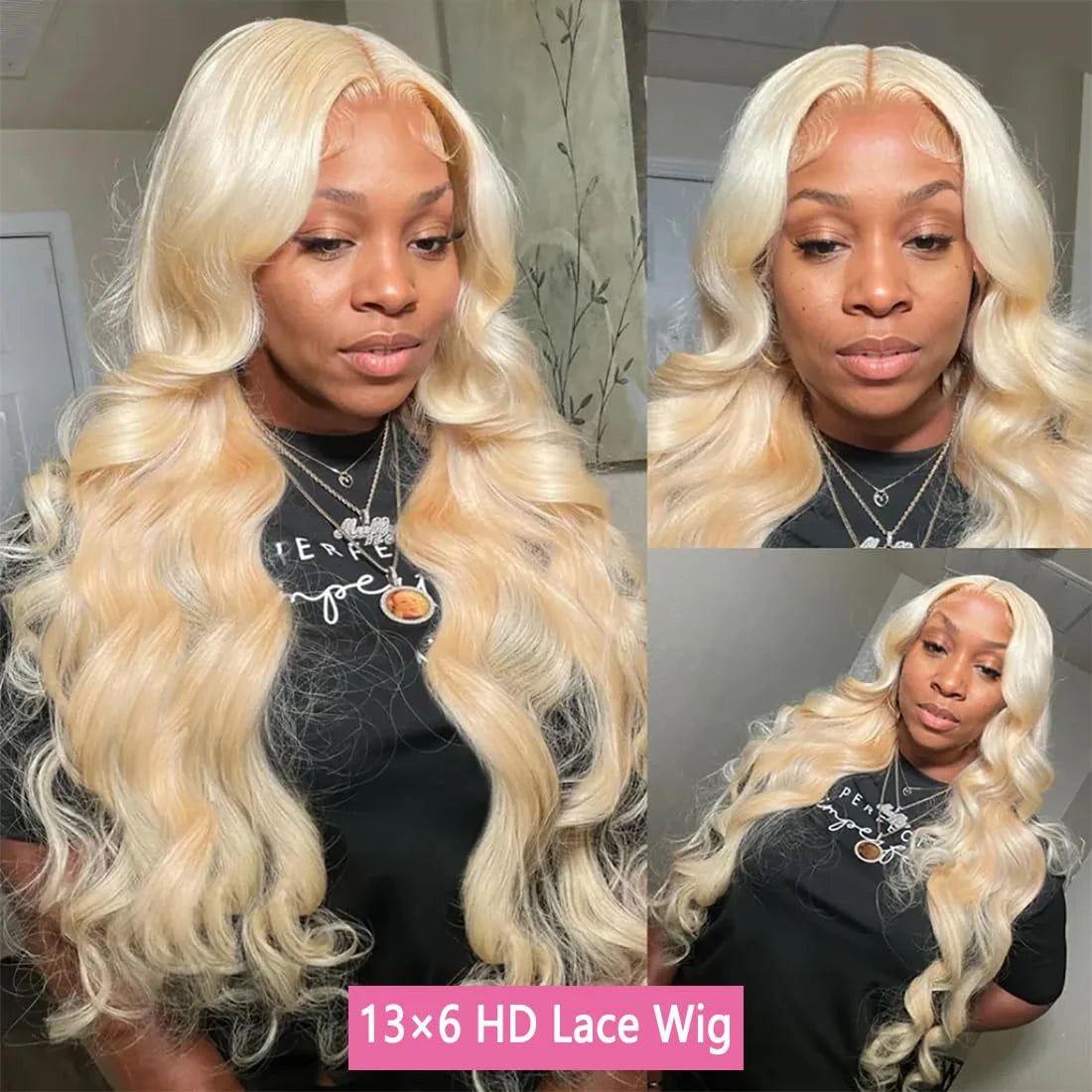 613 13x6 Lace Front Wig Human Hair 30 Inch HD Lace Frontal Wig Blonde Body Wave Lace Front Wigs Human Hair Pre Plucked Baby Hair