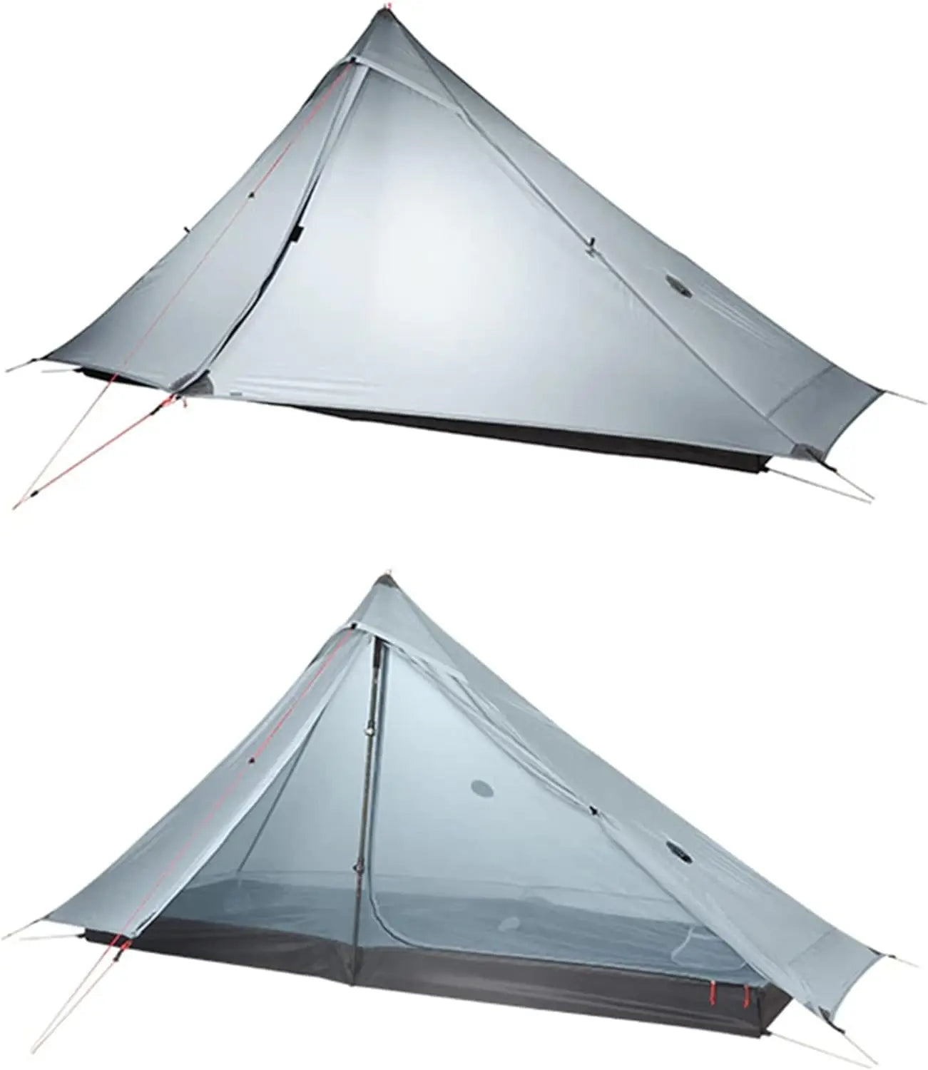 3FULGEAR Lanshan1 Pro Outdoor Ultralight Camping Tent for 1 Person 3/4 Season Professional 20D Nylon Double Sided Silicone Tent