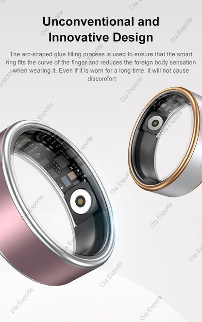 2025 Smart Ring Gesture Control Wireless Bluetooth Heart Rate Blood Pressure Monitor 5ATM Waterproof Health Smartring Men Women