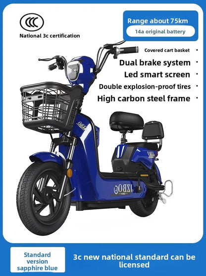 2024 New Model New National Standard Women's Compact Long-Range Electric Bicycle - Power-Assisted E-Scooter for Adult Females