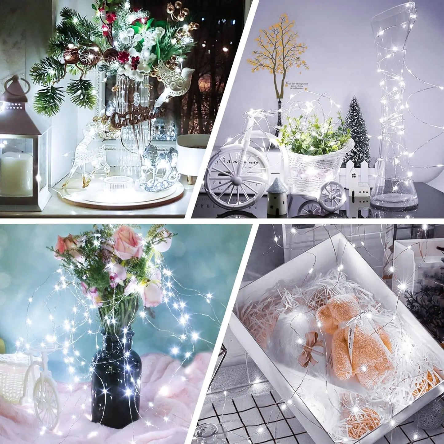 Solar Fairy String Lights Outdoor LED String Lights 8 Modes IP65 Waterproof for Christmas Garden Balcony Patio Tree Yard Decor
