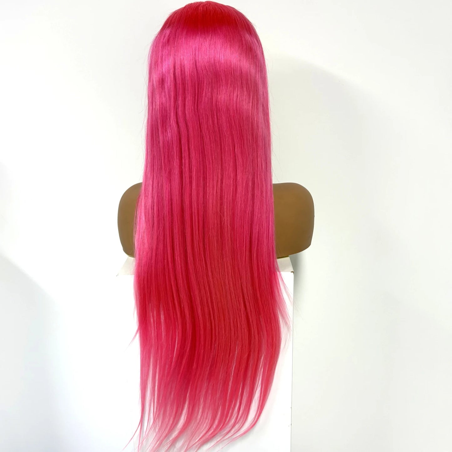 13x4 Lace Frontal Pink Straight Human Hair Wig 26 28inch 250 Density Pre Plucked Red Hair Wig Grey Lace Front Wigs for Women