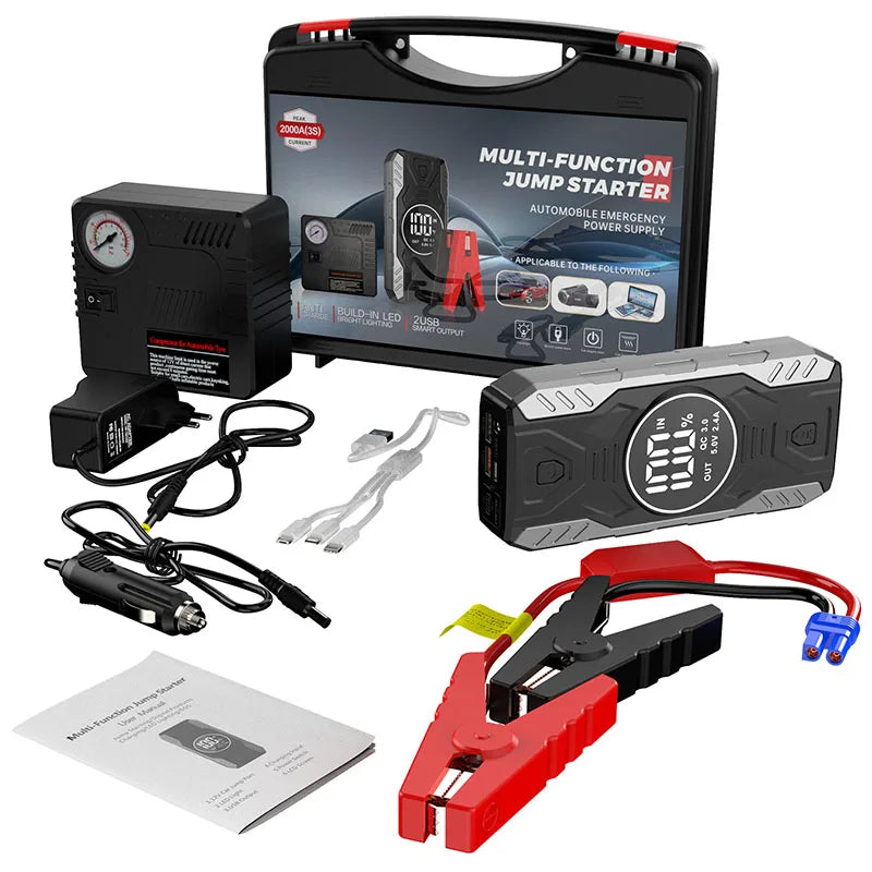 Auto Battery Emerge Car Battery Starter 39800mAh Portable Car Jump Starter Starting Device Petrol Diesel Car Emergency Booster