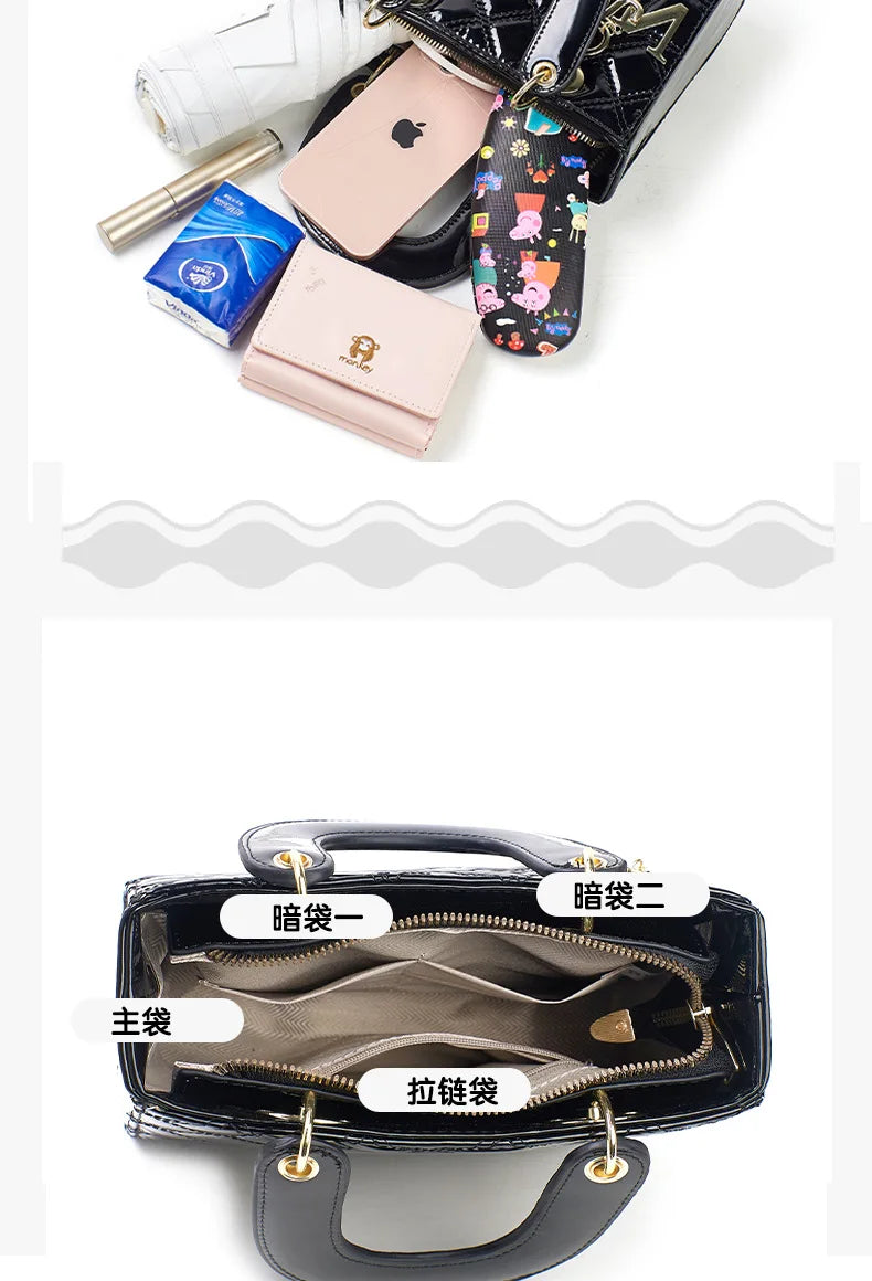Patent Leather High Quality Female Handbags Luxury Designer Handbag Crossbody Bags Ladies Hand Shoulder Bags for Women Tote Bag