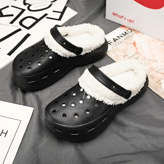 Cotton Fashion Clogs Slippers Women Hole Garden Shoes Water Shoes For Men Beach Sandals Soft Eva Bathroom Slides House Slides
