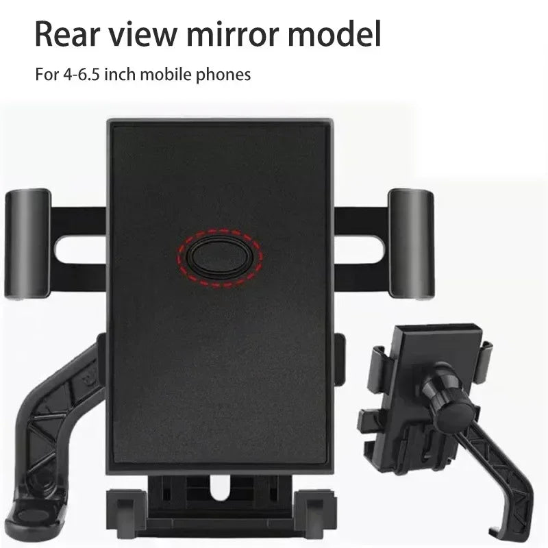 360° Free Rotation Phone Holder for Motorcycle Outdoor Bicycle Riding GPS Navigation and Video Shooting Shock Absorption Design