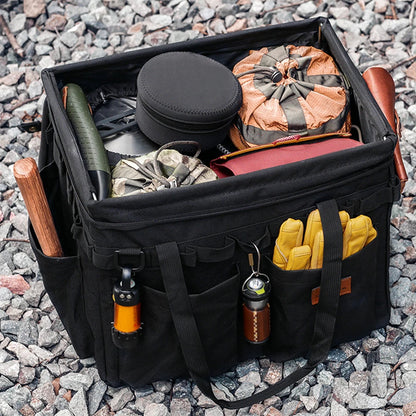 Camping Storage Bag Multifunctional Camping Cooking Utensil Organizer Large Capacity Waterproof Utility Camping Supplies