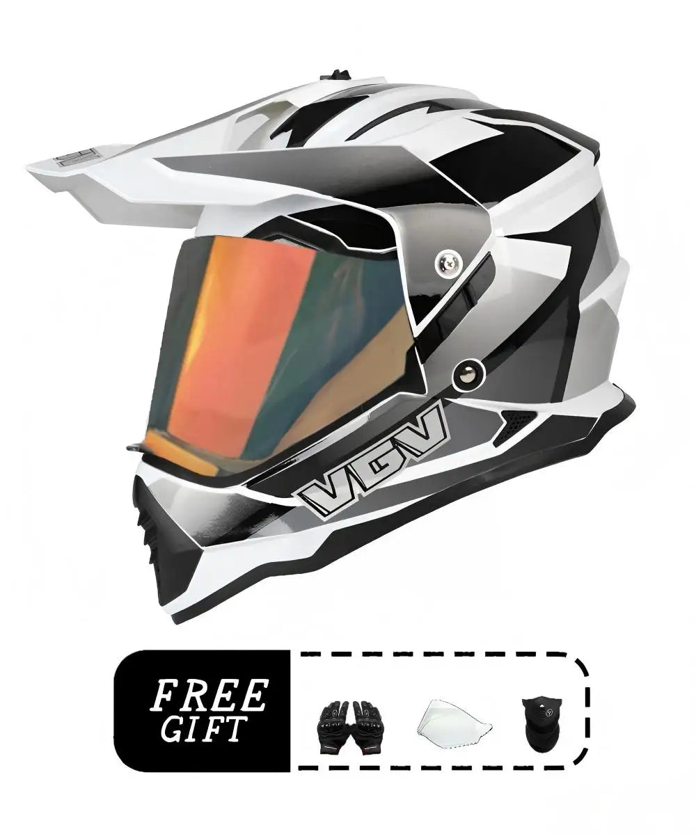 VGV motorcycle rally helmet buy one get three free, with a wide field of view design, suitable for off-road/downhill enthusiasts