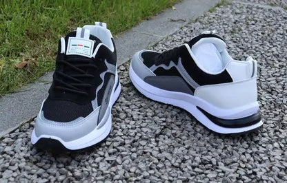 New Spring Autumn Men's Breathable Mesh Sports Shoes Korean Style Lightweight Casual Shoes Soft Bottom Running