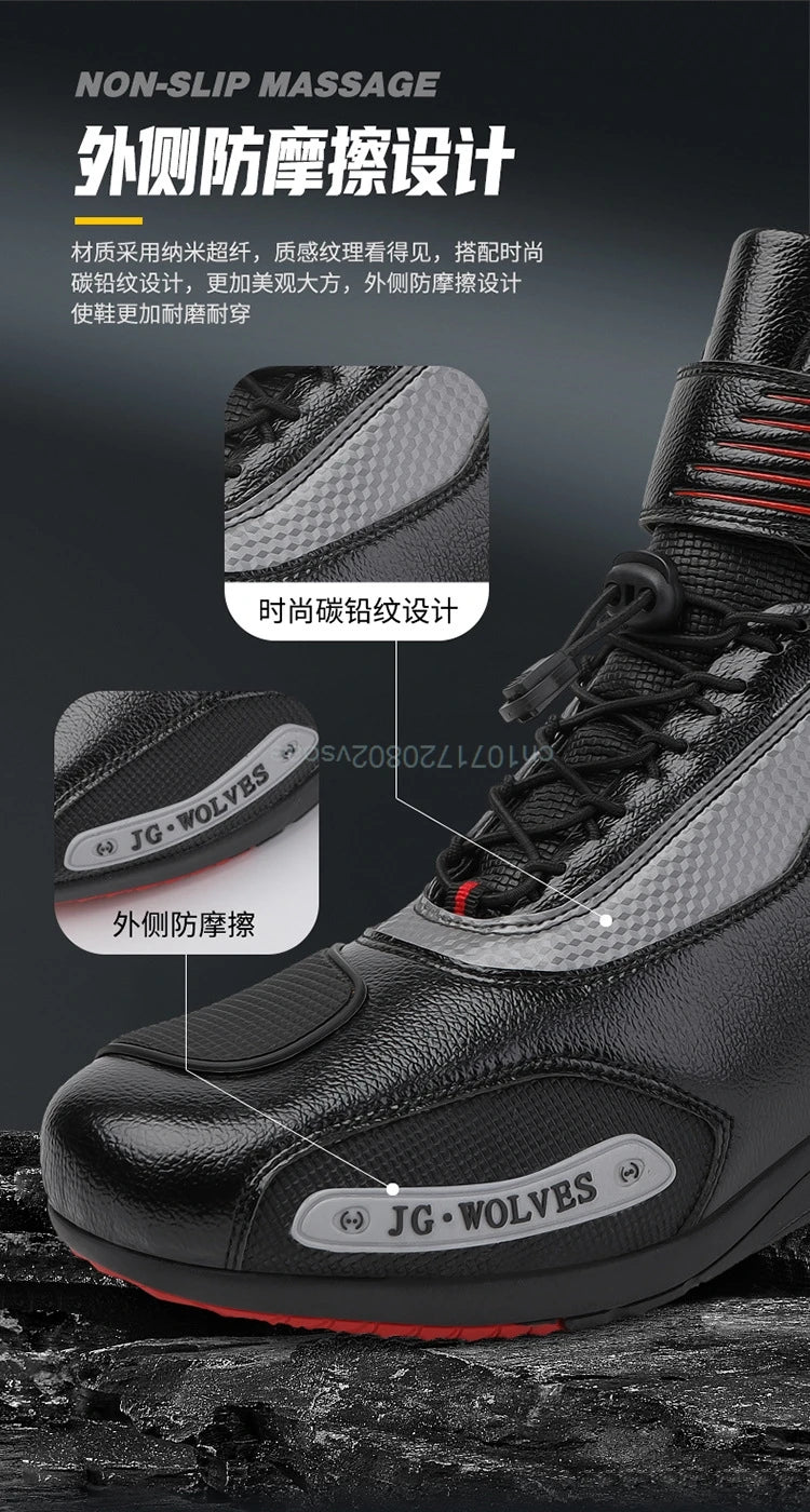 Motorcycle Riding Boots Men Women Knight Outdoor Waterproof Sneakers Shoes Off-road Professional Leisure Protective Riding Boots