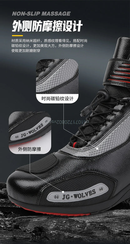Boots For Motorcyclist Man Women Waterproof Enduro Motorcycle Boots Motorcycle Shoes Moto Hombre Anti-Fall Riding Short Boots