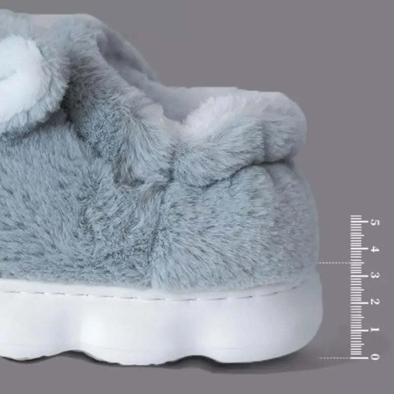 Women Indoor Cotton Slippers Cute Cartoon Dog Winter Warm Shoes Couples Home Floor Slides Anti-slip  Female Male House Footwear