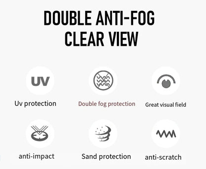 FXR Motorcycle Glasses Double Layer Anti Fog Lens Motocross Goggles Dirt Bike ATV Ski Goggles Moto Outdoor Cycling Sunglasses