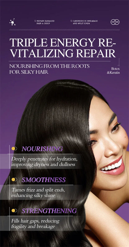 Magical Keratin Hair Mask 5 Seconds Repair Damaged Frizzy Hair Soft Smooth Shiny Nutrition Deep Moisturize Nourishing Hair Care