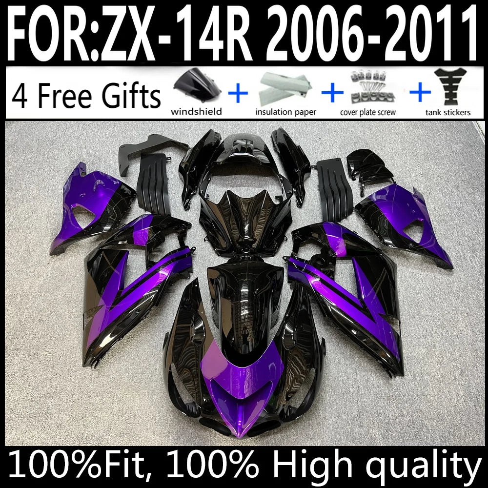 Kawasaki ZX-14R 06 07 08 09 10 11 ZX14R 2006-2011 Motorcycle Fairings Kit ABS Plastic Body Work Cowling Set Full Body